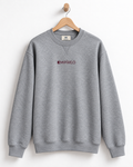 Sudadera gris letras granate